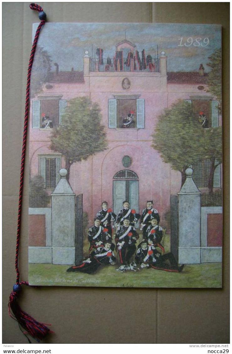 CALENDARIO CARABINIERI 1989  CONDIZIONI PERFETTE - COMPLETO DI CORDONCINO ORIGINALE - Grand Format : 1981-90