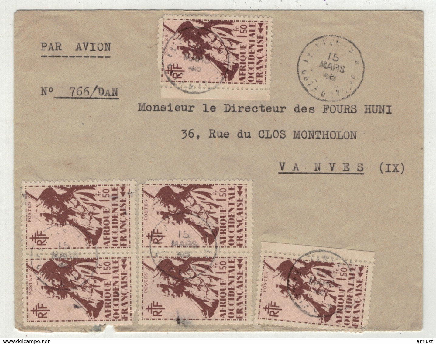 France // A.O.F. // Lettre  Pour Vanves 15.03.1940?? - Covers & Documents