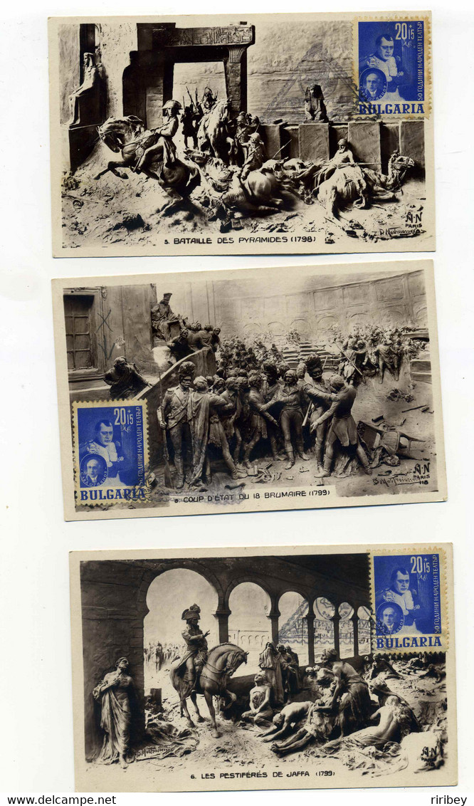 Collection Napoléon Bonaparte / Non dentelé, epreuve de luxe, timbres OR, 1er jour  / 7 scans