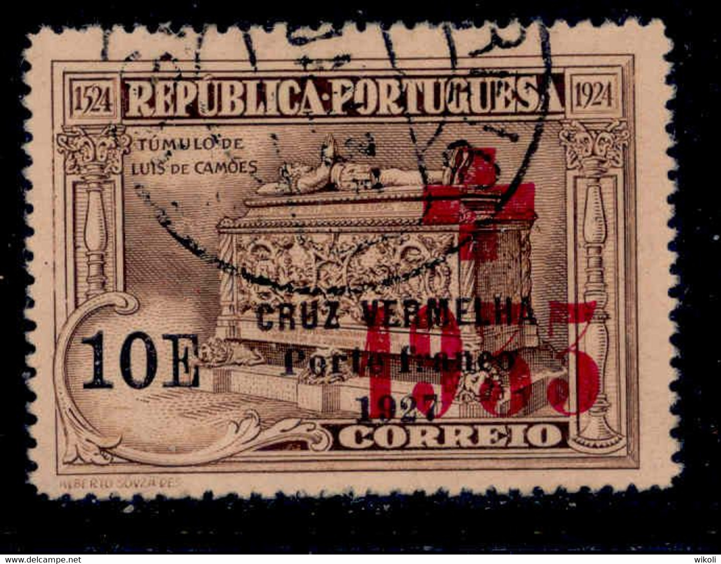 ! ! Portugal - 1933 Camoes Franchise Red Cross 10E - Af. PF 46 - Used - Ungebraucht