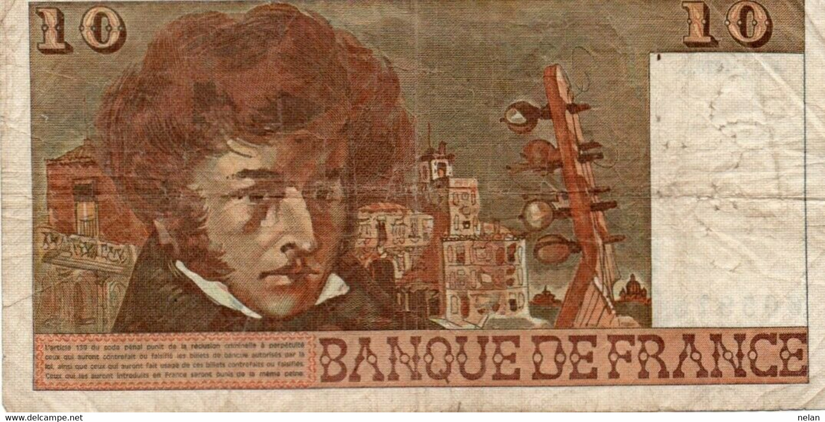 FRANCE  10 FRANCS  1976 - 10 F 1972-1978 ''Berlioz''