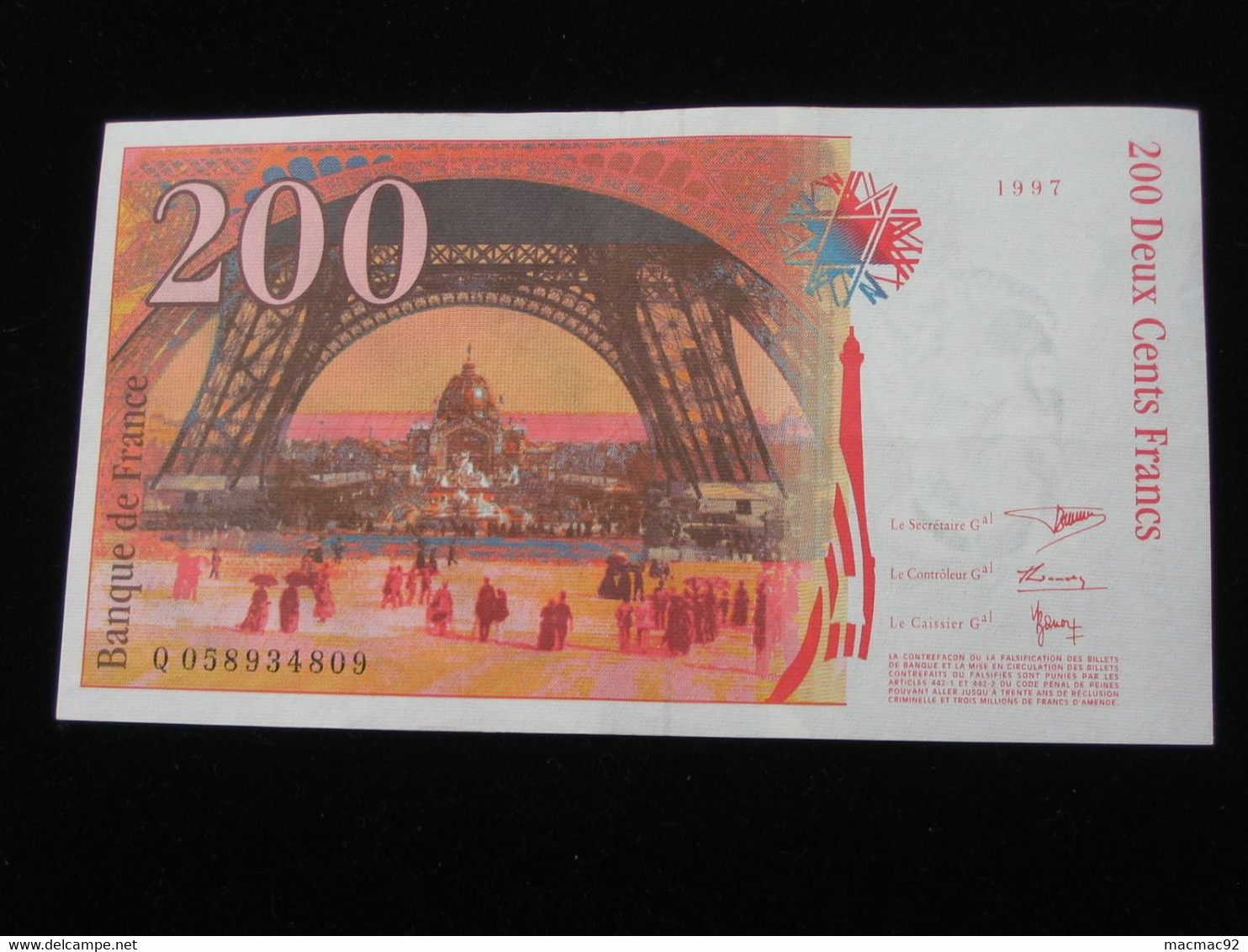 200 Deux Cents Francs - EIFFEL - 1996   **** EN ACHAT IMMEDIAT **** - 200 F 1995-1999 ''Eiffel''