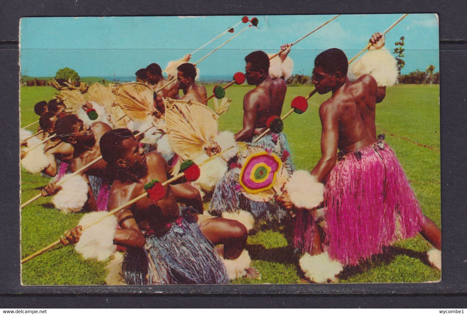 FIJI - Spear Dance Used Postcard As Scans - Fidji