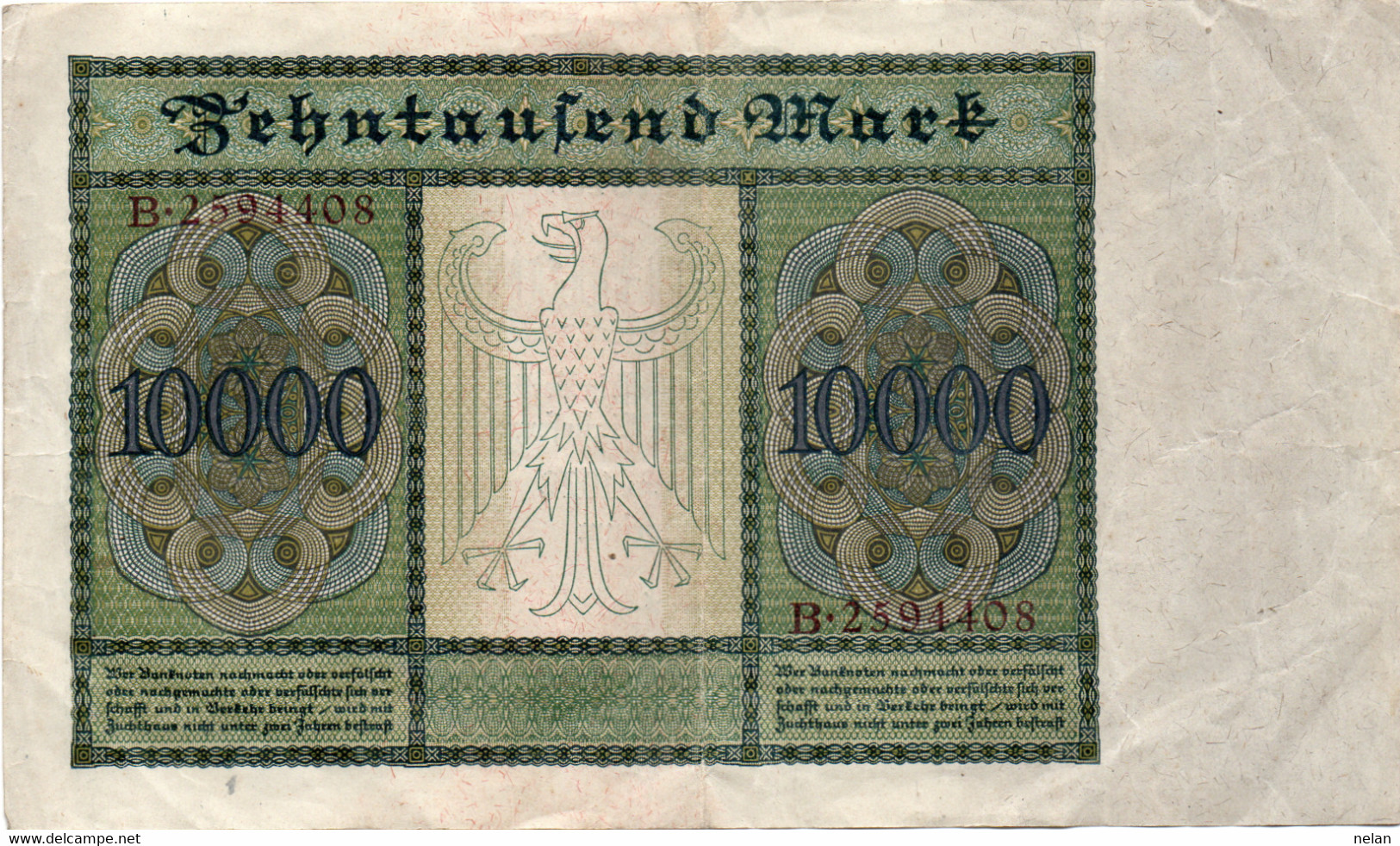 GERMANIA  10000 MARK 1922   Wor:P-70, Ros:R-68a  VF+XF - 10000 Mark