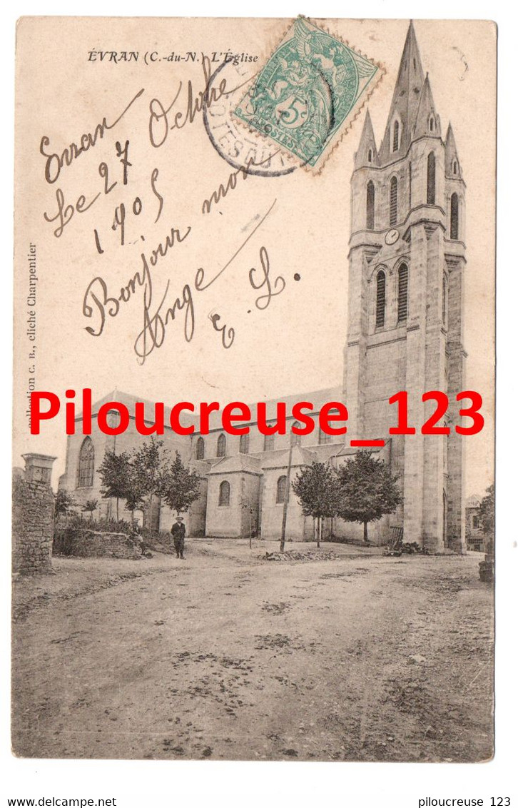 22 Côtes D'Armor - EVRAN - " L'Eglise " - VUE RARE - Evran