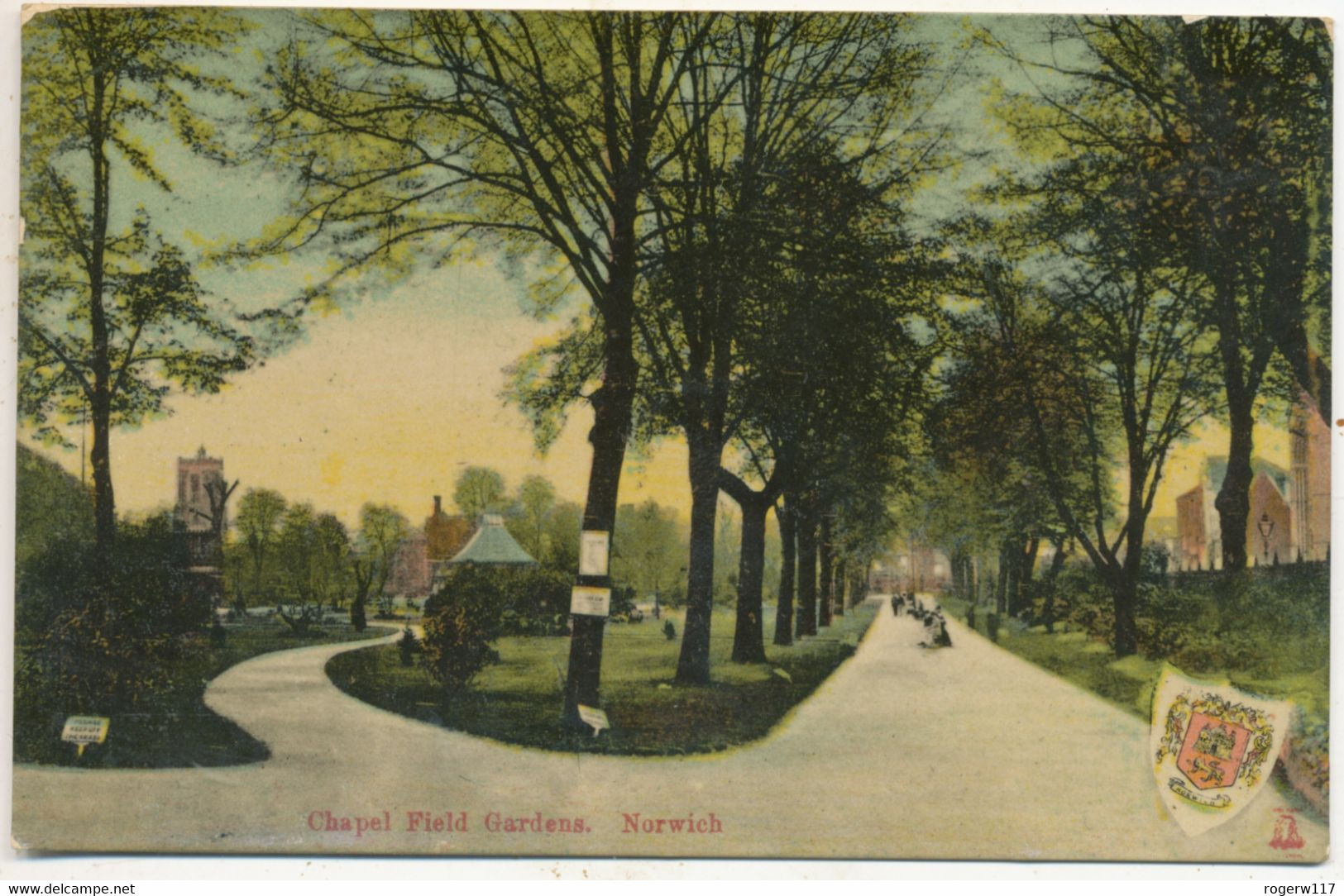 Chapel Field Gardens, Norwich, 1909 Postcard - Norwich