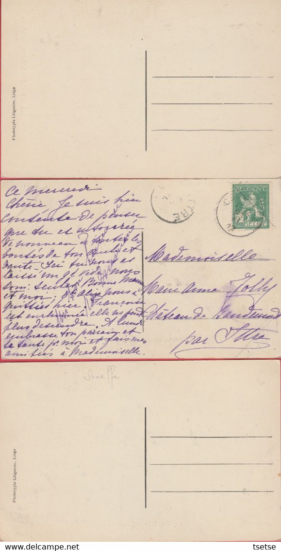 La Rocq-Feluy-Arquennes -Le Château ....3 Jolies Cartes Postales - 1912  ( Voir Verso ) - Seneffe