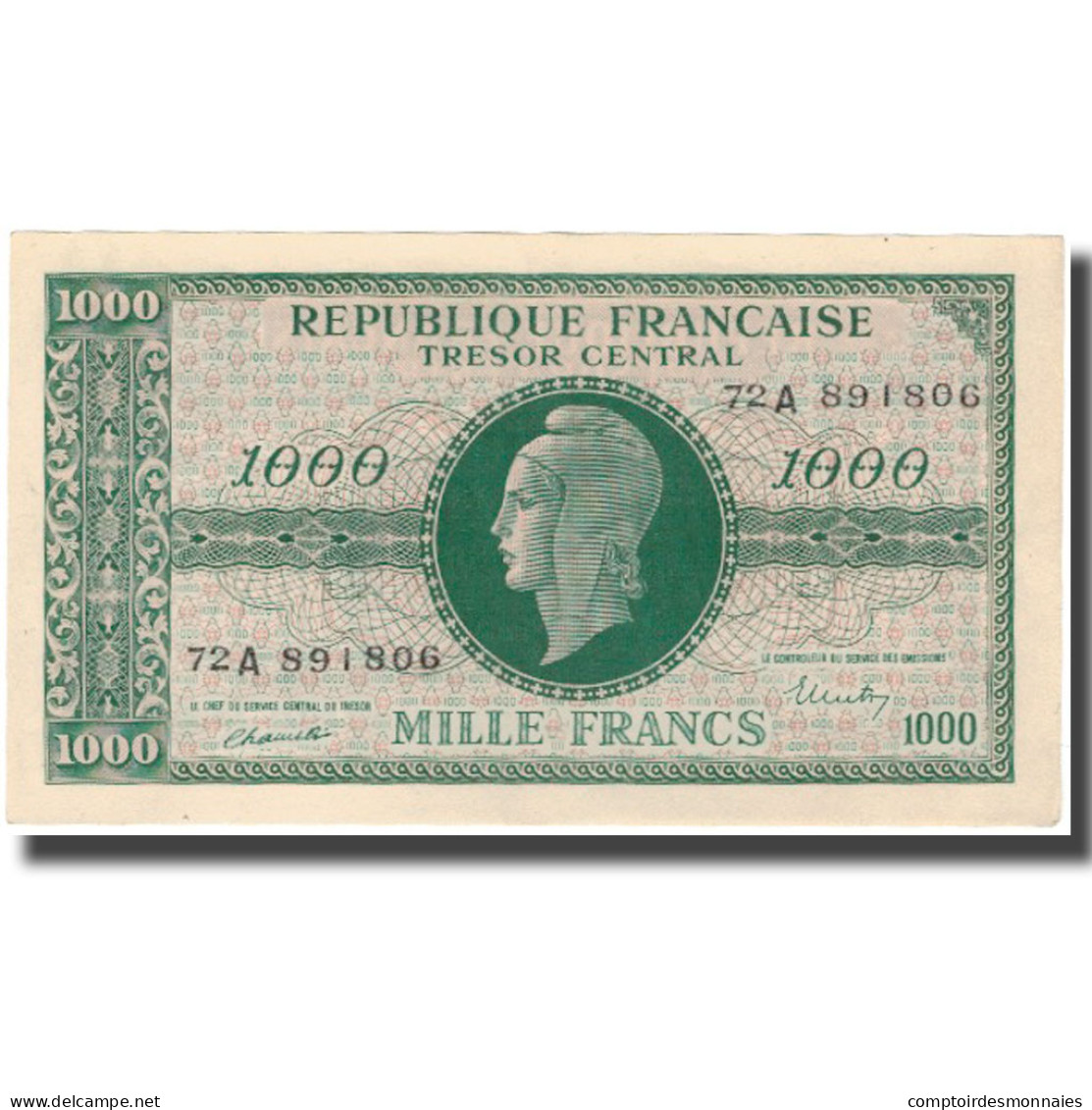 France, 1000 Francs, Marianne, 1945, TTB+, Fayette:VF 12.1, KM:107 - 1943-1945 Maríanne
