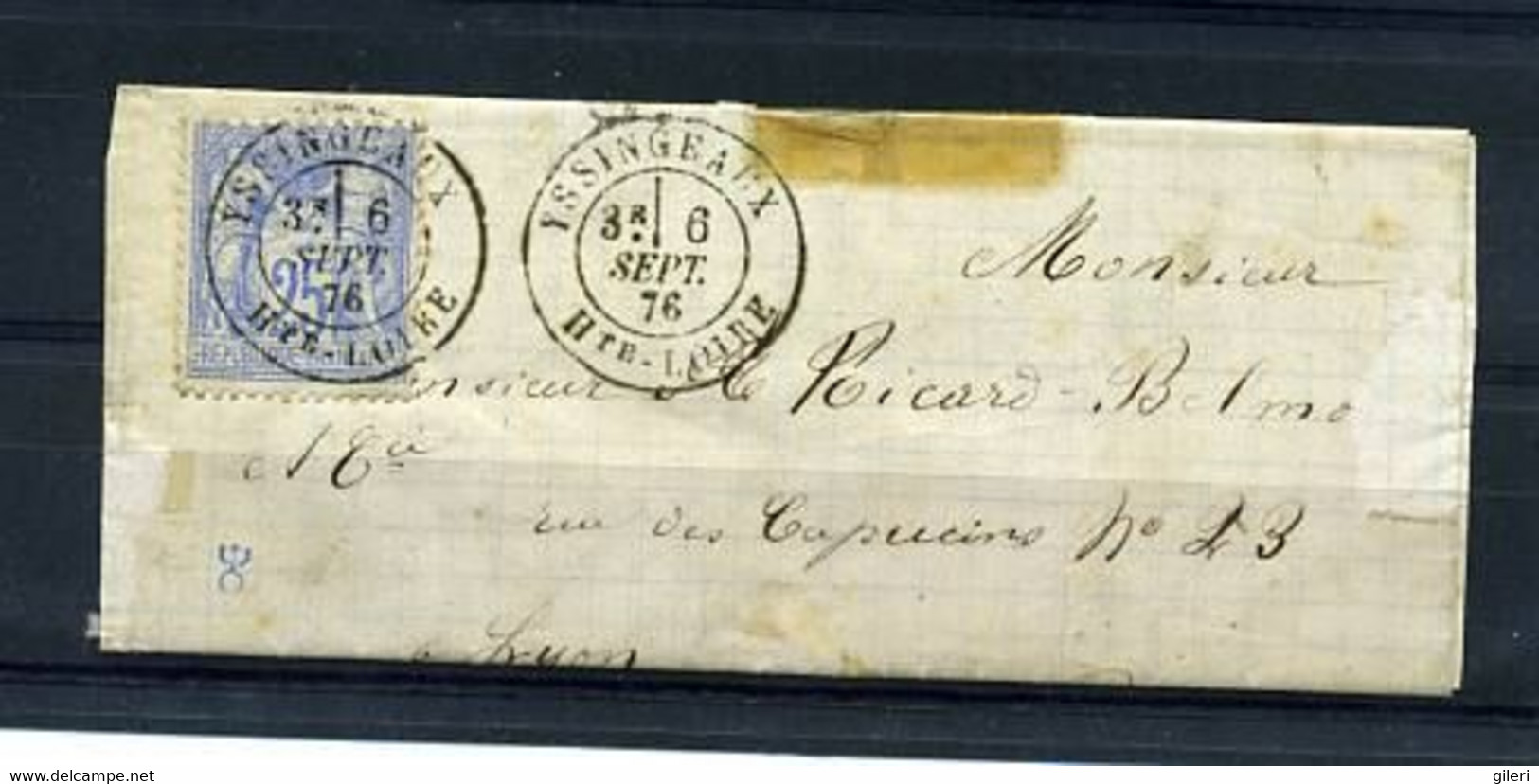 N 68 Sur Lettre Obl Cachet à Date Yssengeaux - 1877-1920: Periodo Semi Moderno