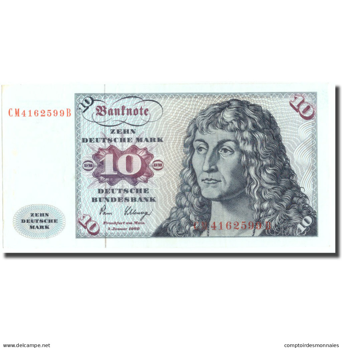 Billet, République Fédérale Allemande, 10 Deutsche Mark, 1980, 1980-01-02 - 10 DM