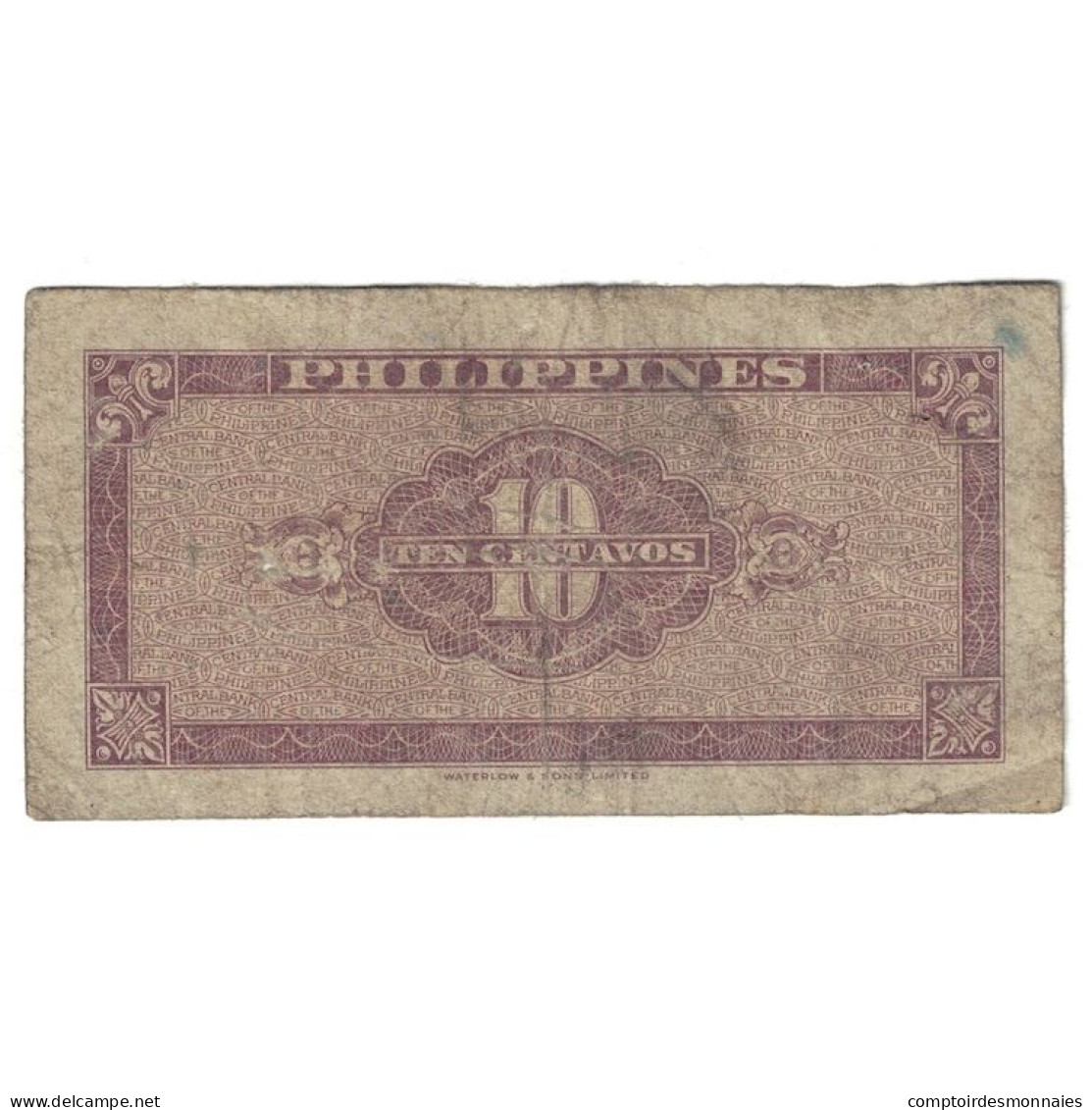 Billet, Philippines, 10 Centavos, Undated (1949), KM:128a, B+ - Philippines