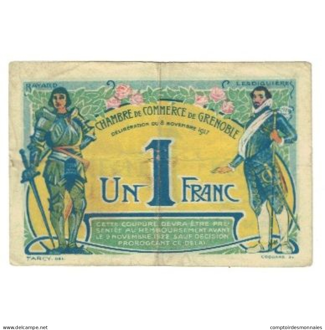 France, Grenoble, 1 Franc, 1917, TTB, Pirot:63-20 - Chambre De Commerce