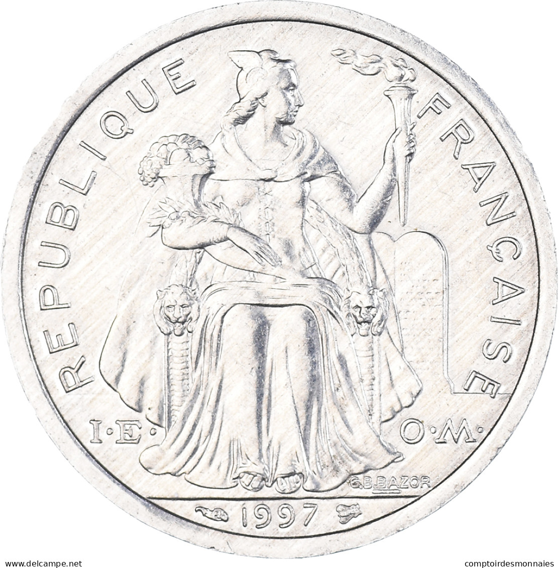 Monnaie, Polynésie Française, 2 Francs, 1997, Paris, SUP, Aluminium, KM:10 - Frans-Polynesië