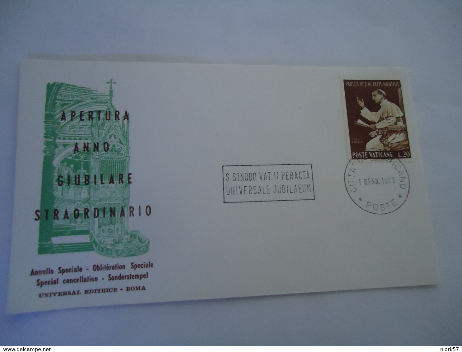 VATICAN  COVER   FDC  1966  POPES  V1   ANNO SANTO - Other & Unclassified