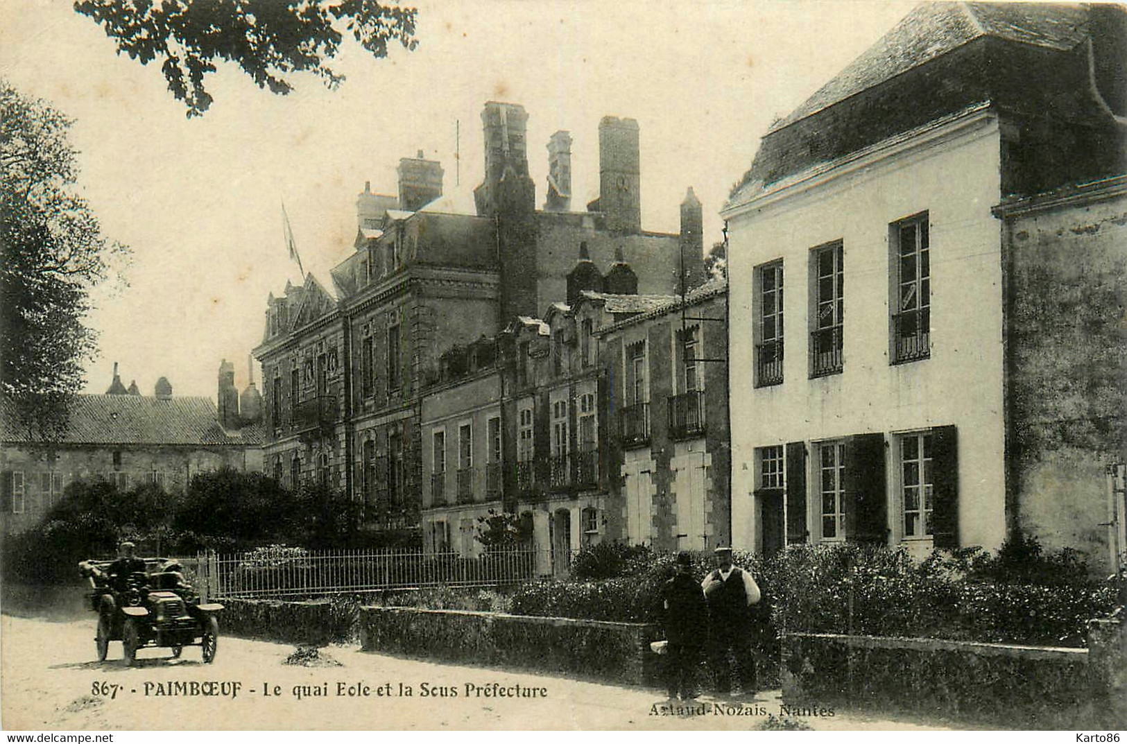 Paimboeuf * Le Quai éole Et La Sous Préfecture * Automobile Voiture Ancienne - Paimboeuf