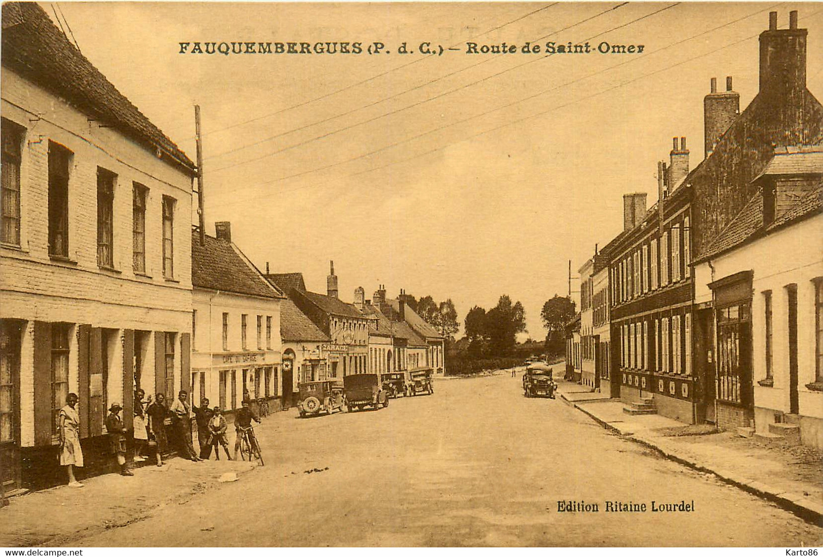 Fauquembergues * La Route De St Omer * Café Du Garage * Villageois - Fauquembergues