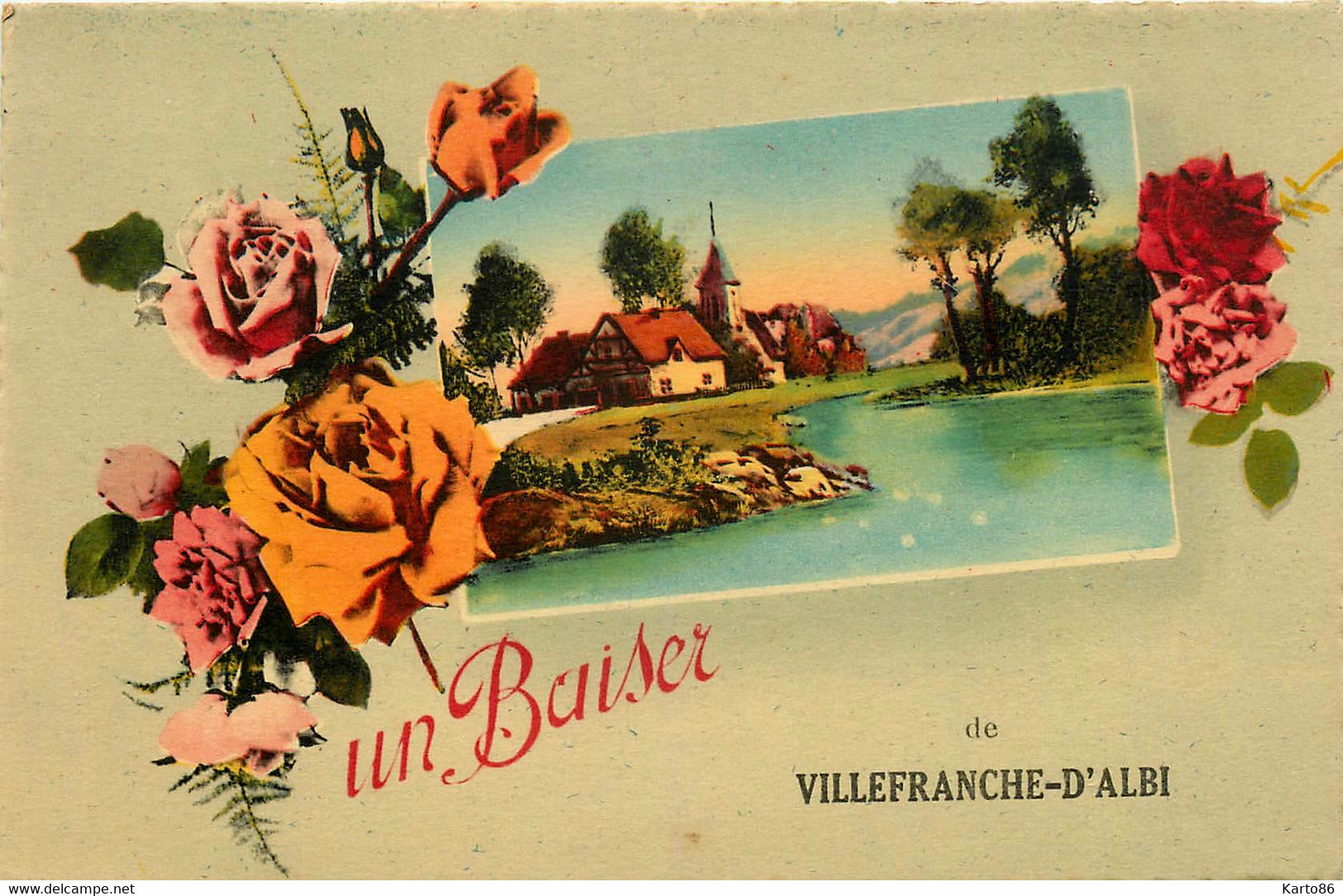 Villefranche D'albi * D'albigeois * Souvenir Et Un Baiser De La Commune - Villefranche D'Albigeois