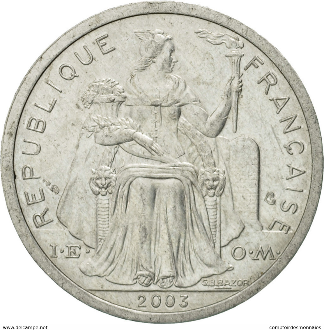 Monnaie, French Polynesia, 2 Francs, 2003, Paris, TTB, Aluminium, KM:10 - Frans-Polynesië