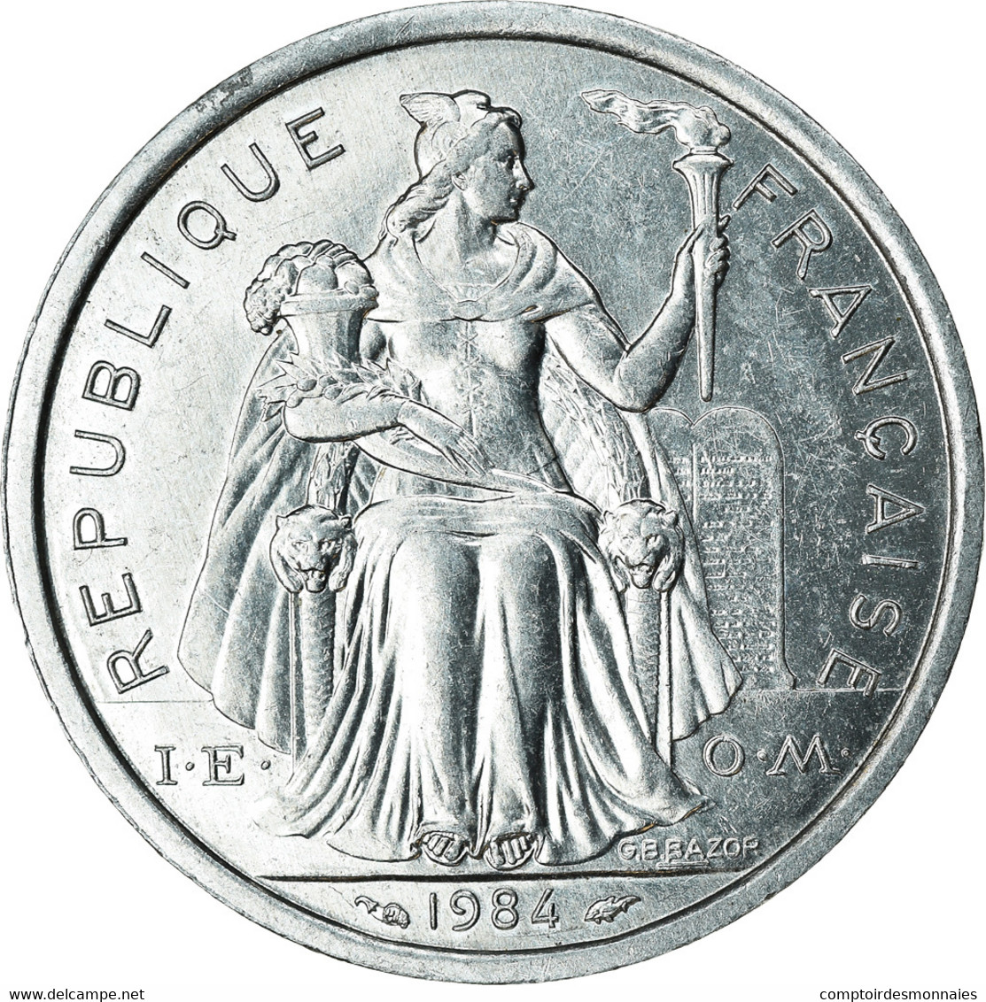 Monnaie, French Polynesia, 2 Francs, 1984, Paris, SUP, Aluminium, KM:10 - Frans-Polynesië