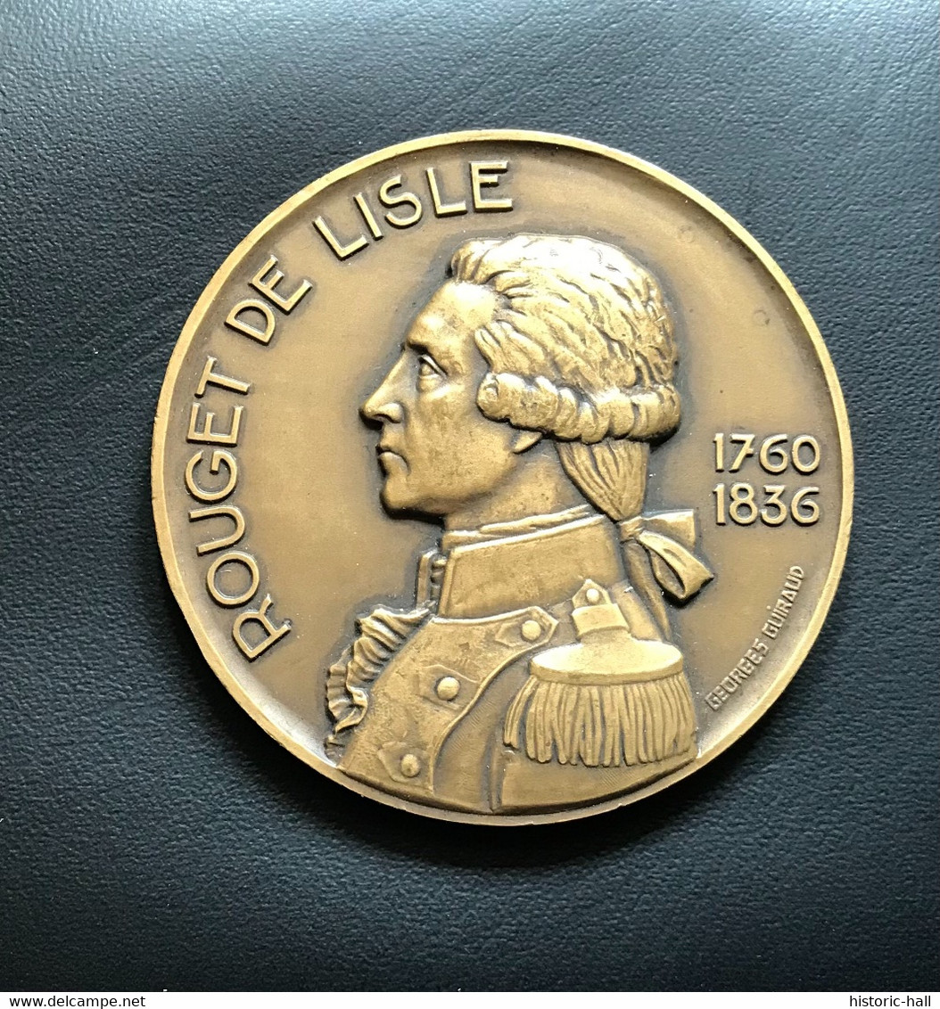 Medaille Dit De Table - ROUGET DE LISLE 1760 - 1836 - Professionnels / De Société