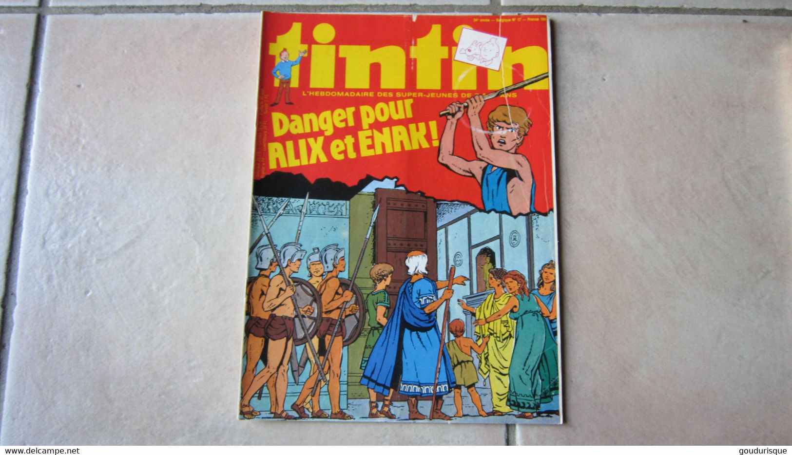 ALIX JOURNAL DE   TINTIN  N°189 DE LA 34 ANNEE  ILLUSTRATION COUVERTURE   MARTIN - Alix