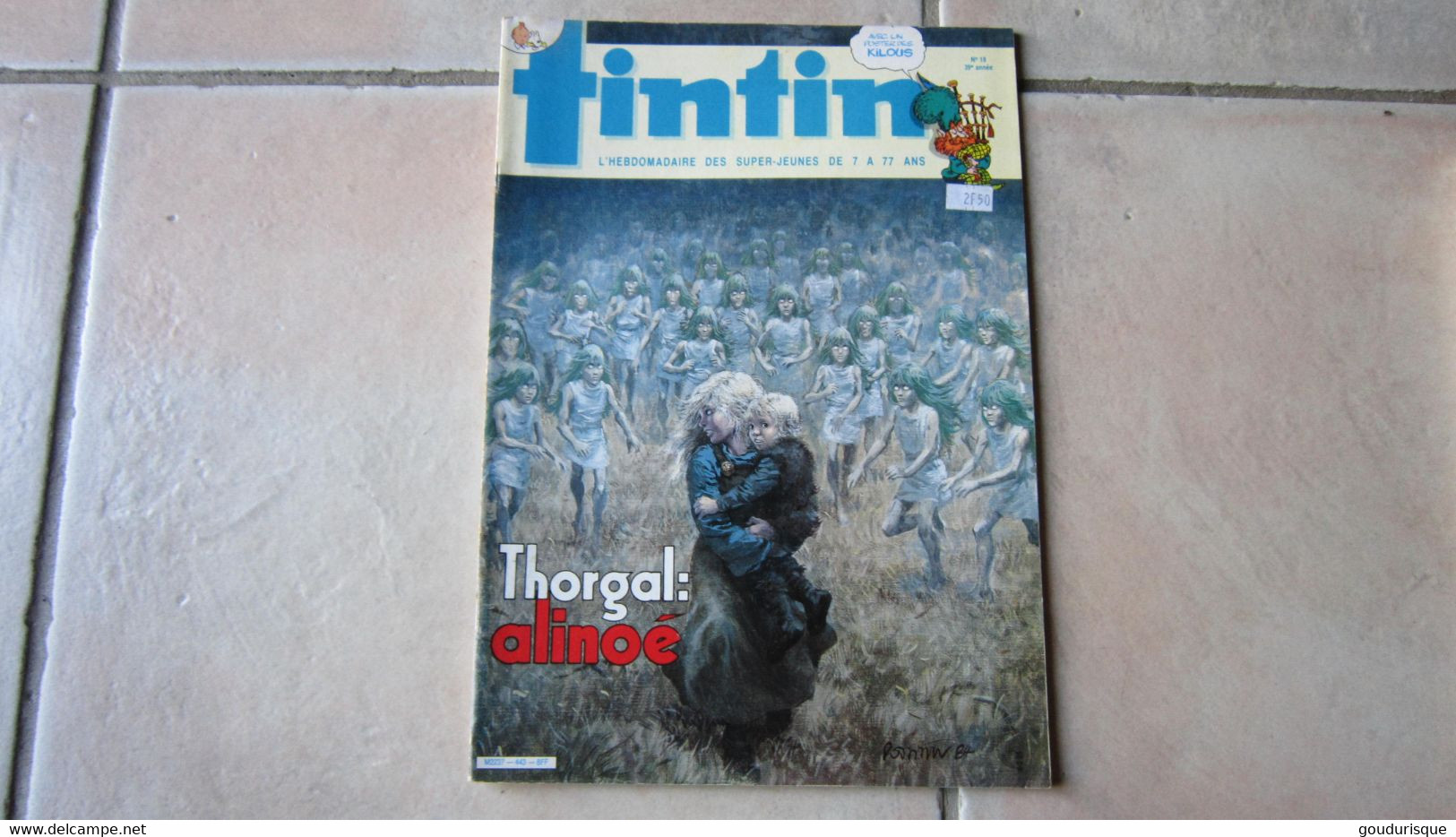 TINTIN JOURNAL DE TINTIN THORGAL N°10 De La 39ème Année ILLUSTRATION COUVERTURE ROSINKI - Thorgal