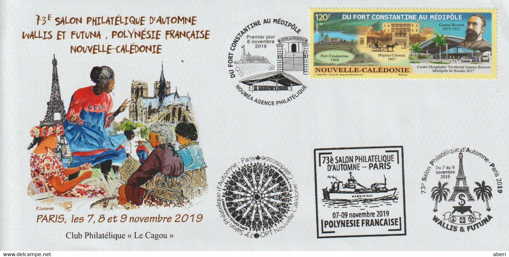 14448  Salon Philatélique D'Automne - Cachets Des WALLIS, POLYNESIE Et NOUVELLE CALEDONIE - 2019 - Storia Postale