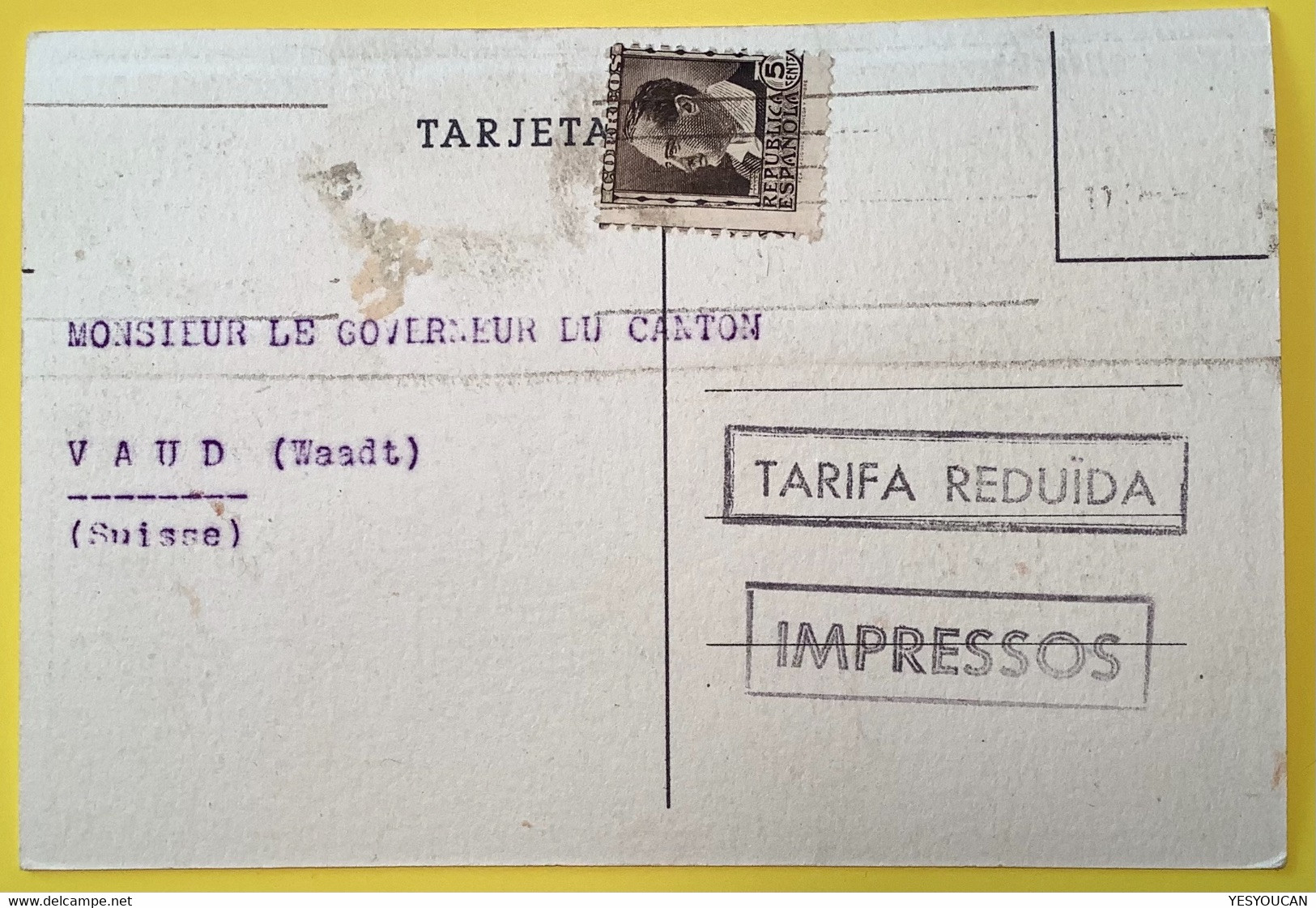 CATALUÑA 1938 Spain Civil War RARE Propaganda Post Card  (España Tarjeta Postal Guerra Civil Propagande Uncle Sam Soviet - Sonstige & Ohne Zuordnung