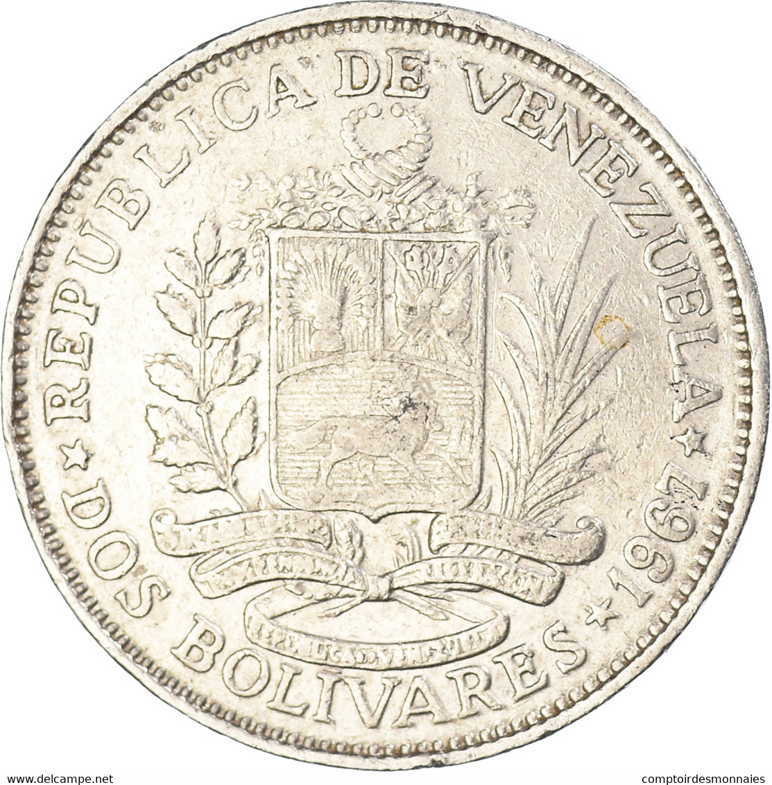 Monnaie, Venezuela, 2 Bolivares, 1967 - Venezuela