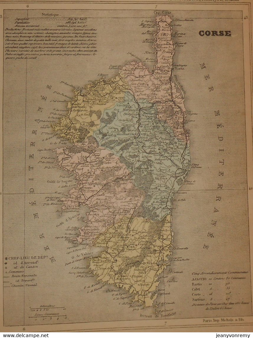 Département De La Corse. 1896 - Corse