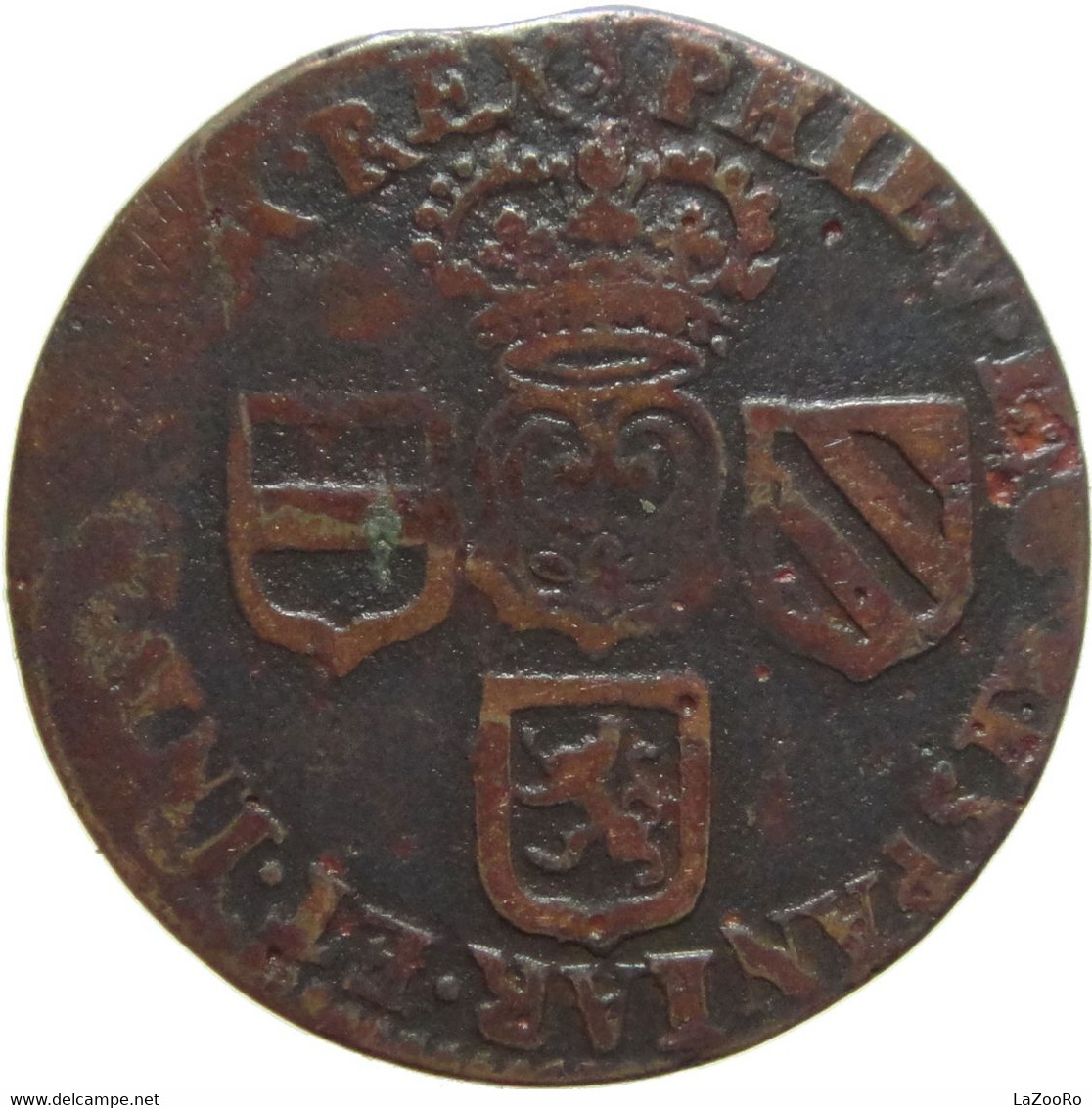 LaZooRo: Spanish Netherlands NAMUR 1 Liard 1710 F / VF - Spanish Netherlands