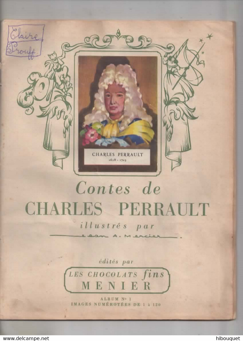 Album Vintage Contes De Charles Perrault Illustrés Par Jean A. Mercier, édités Par Chocolat Fin Menier, Manque 6 Images - Chocolat