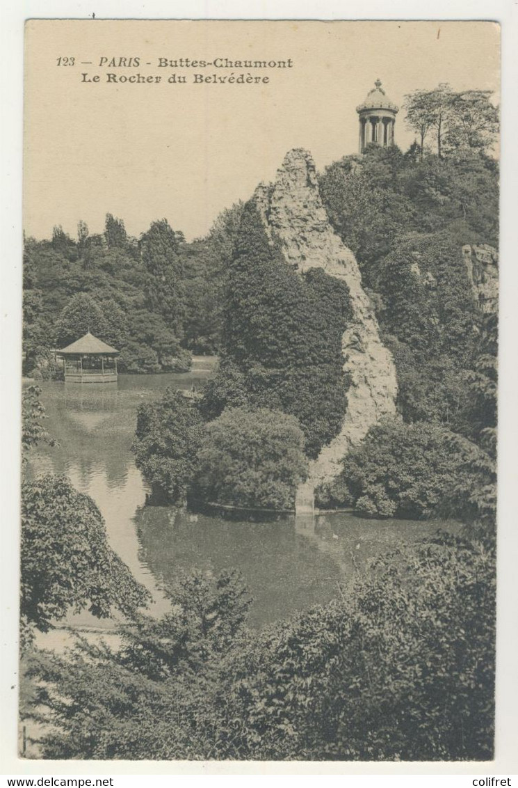 75 - Paris - Buttes-Chaumont  -  Le Rocher Du Belvédère - Arrondissement: 19