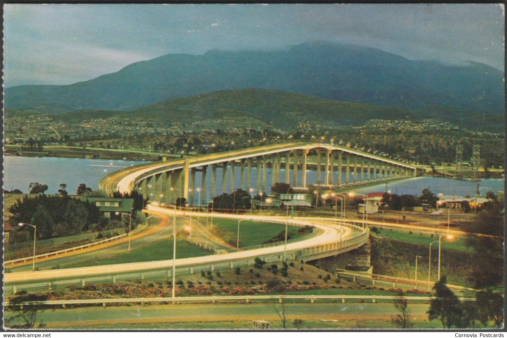 Tasman Bridge, Hobart, Tasmania, C.1960s - Meteor Press Postcard - Hobart