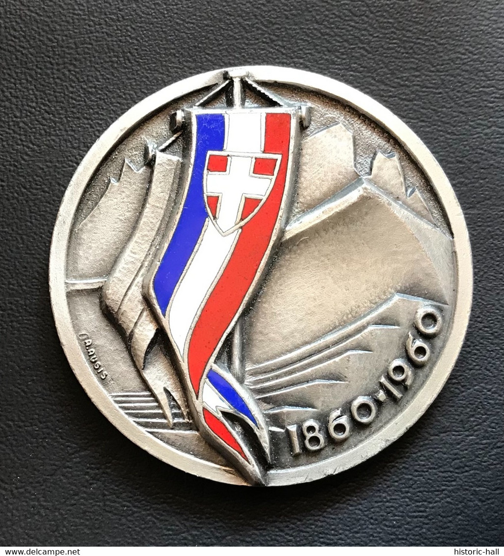 Medaille Dit De Table - CENTENAIRE DU RATTACHEMENT DE LA SAVOIE A LA FRANCE 1860-1960 - Professionnels / De Société