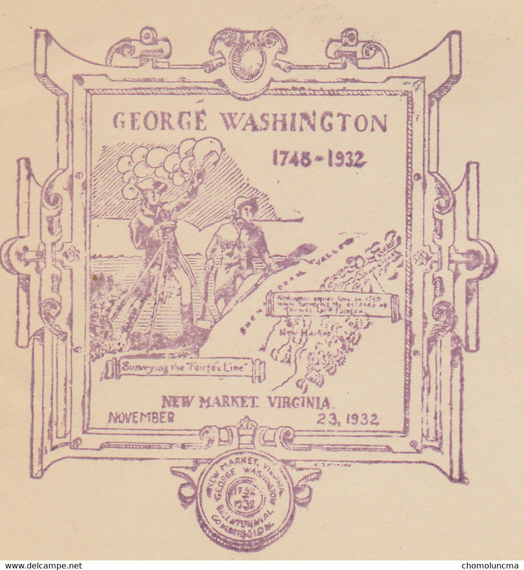 US George Washington As A Surveyor Mapping Surveying Vermessung Arpenteur Arpentage Landvermesser Mapping - 1851-1940