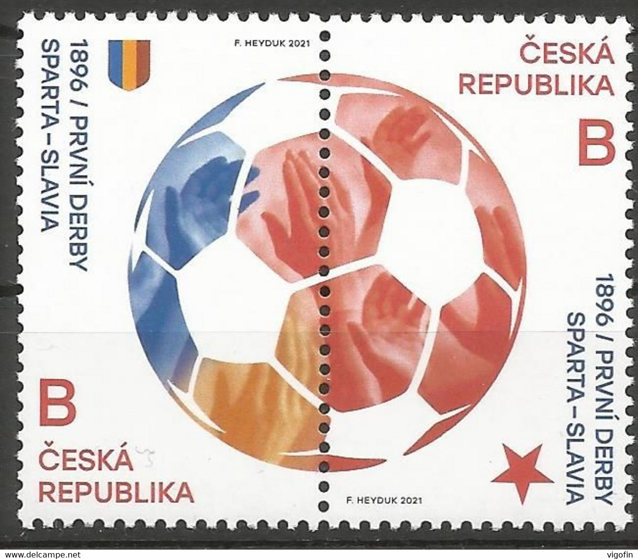 CZ 2021-1114-5 First Derby AC Sparta - SK Slavia, CZECH,.2v,  MNH - Neufs