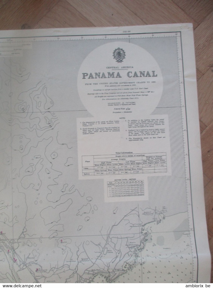 Panama Canal - Carte Marine - Zeekaarten