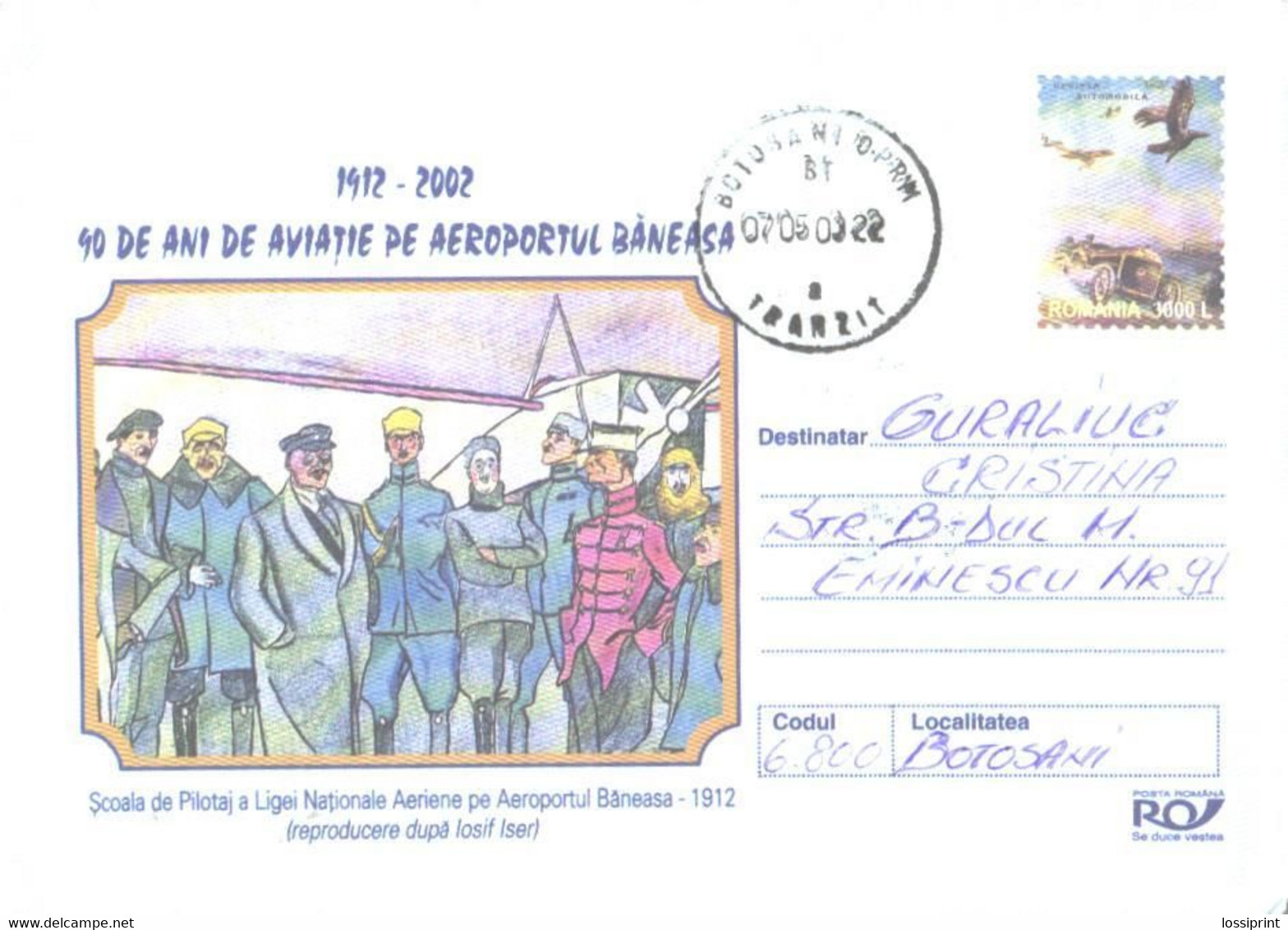 Romania:Baneasa Airfield 90, 2002 - Covers & Documents