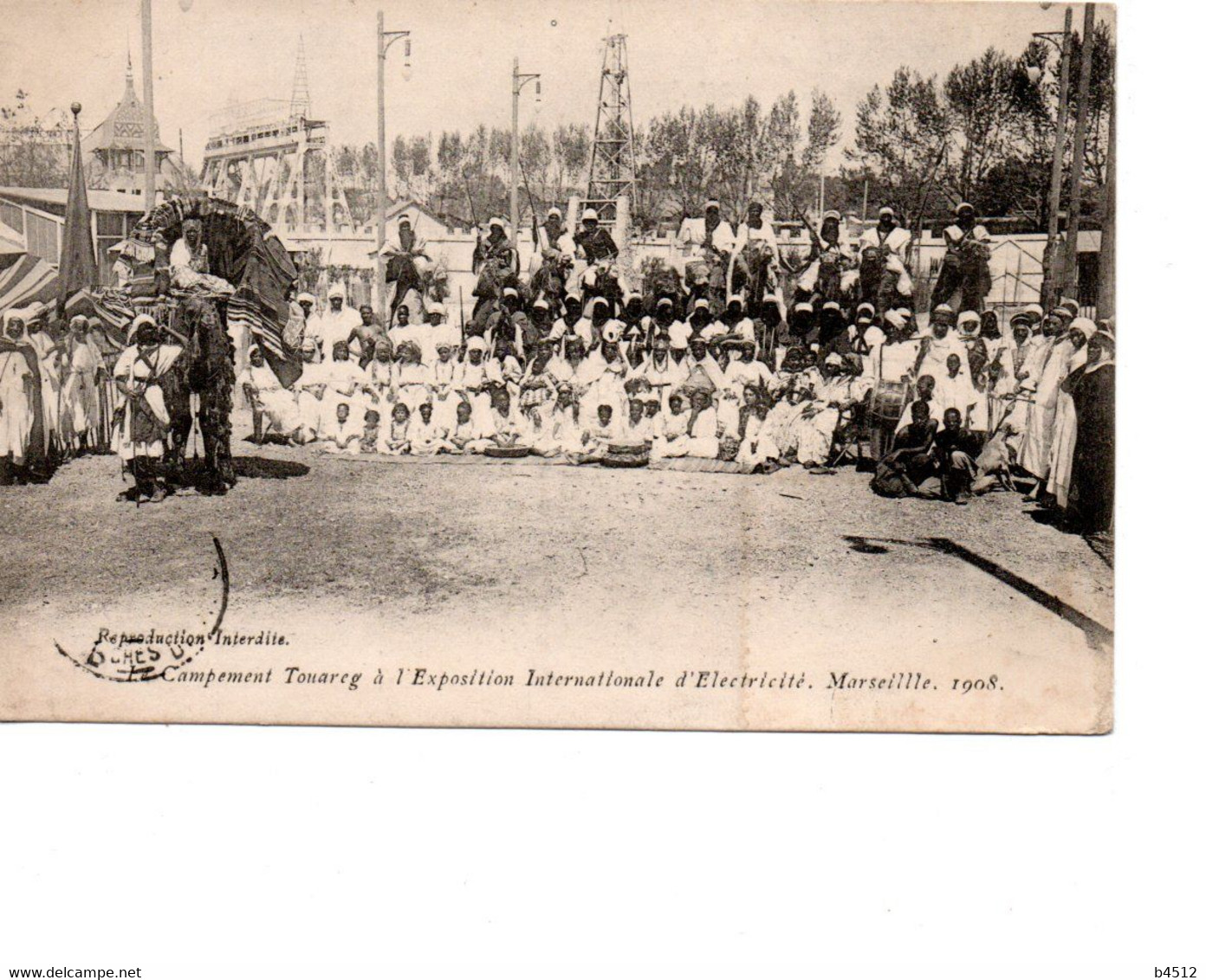 13 MARSEILLE 1908 Campement Touareg à L'exposition Internationnale D'électricité - Exposition D'Electricité Et Autres