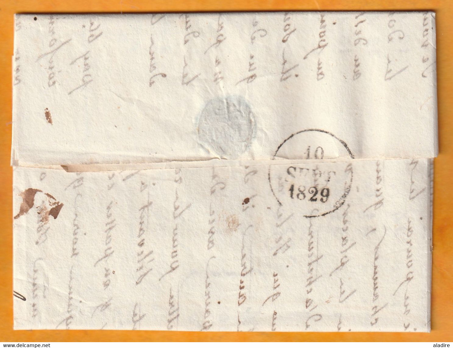 1829 - Cachet D'essai LYON Sur Lettre Pliée Avec Correspondance Et Comptes Vers Saint Hipolitte, Gard - Textile - 1801-1848: Voorlopers XIX