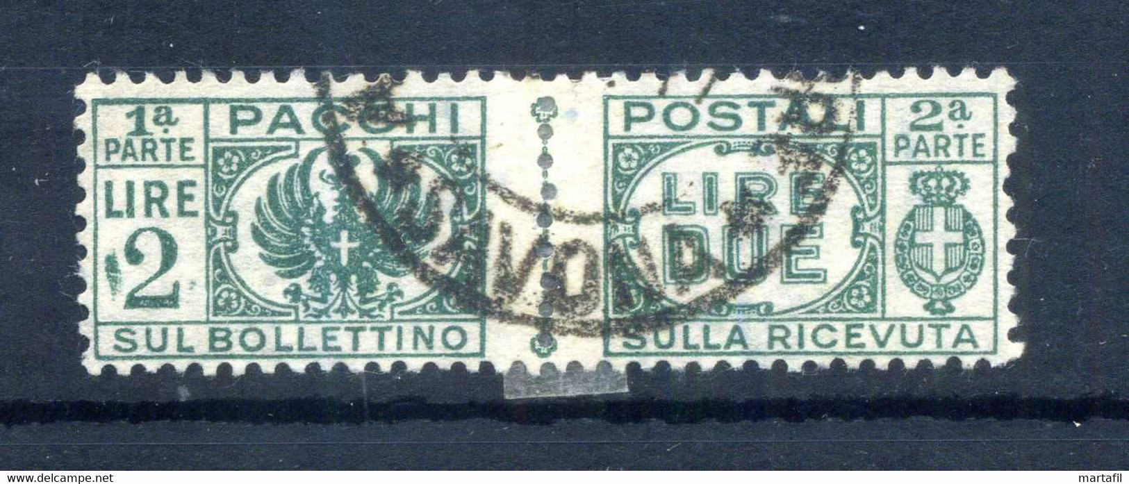 1946 LUOGOTENENZA PACCHI POSTALI N.61 2 Lire USATO - Paketmarken