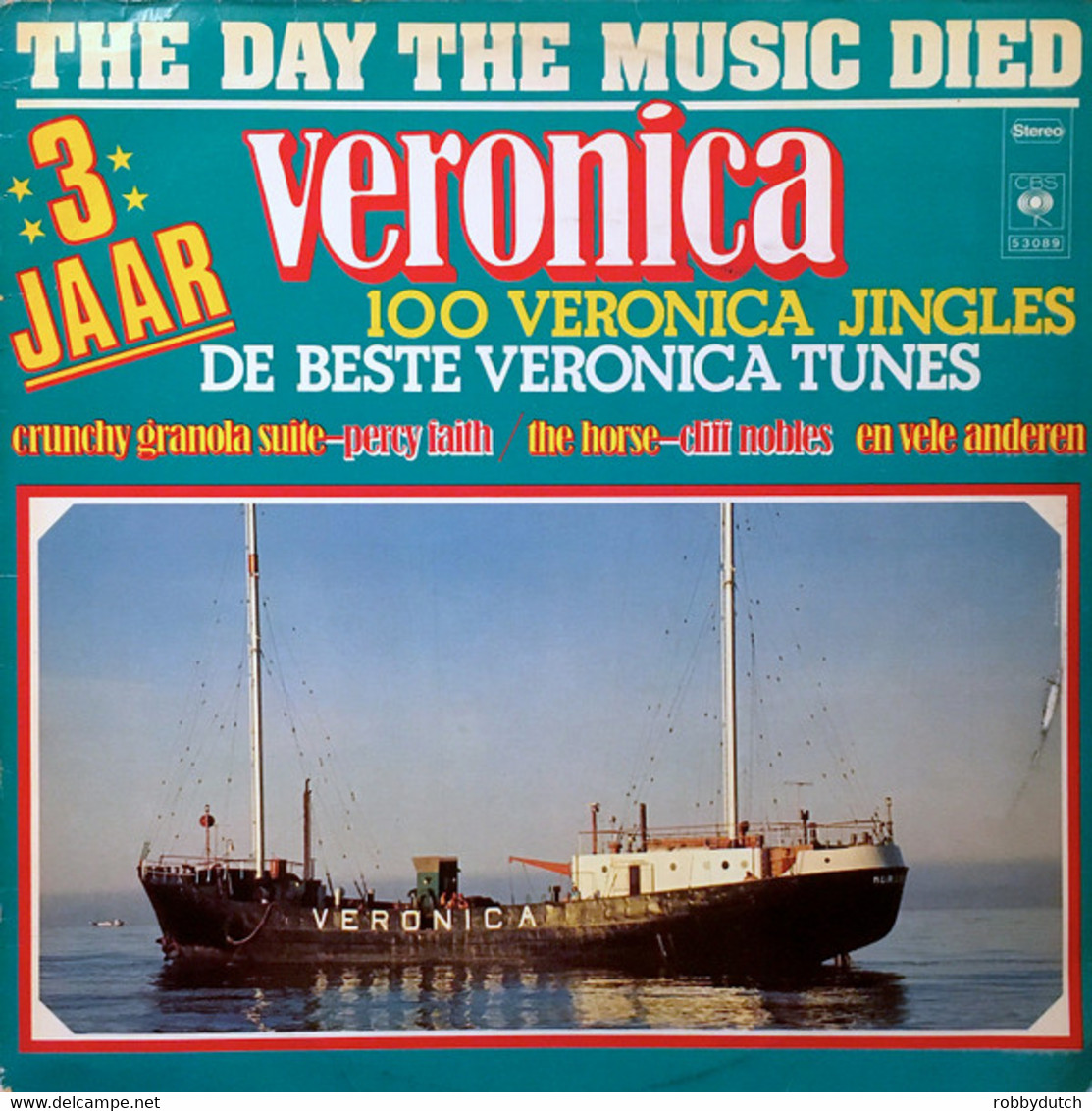 * LP *  THE DAY THE MUSIC DIED - 3 JAAR VERONICA (Holland 1977) - Compilaciones