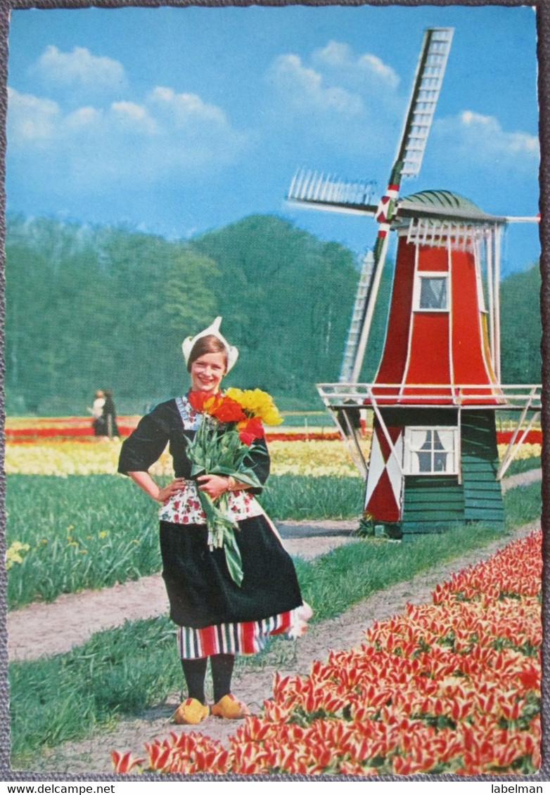 NETHERLANDS HOLLAND FLOWERS WINDMILL CARD ANSICHTSKARTE POSTCARD PC CP AK CARTE POSTALE CARTOLINA KARTE - Coevorden
