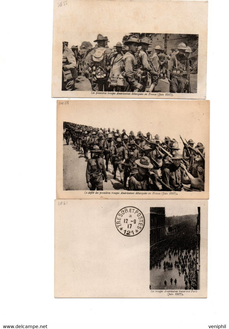 LOT DE 6 CARTES 1914-18 -- TROUPES AMERICAINES - - Militaria