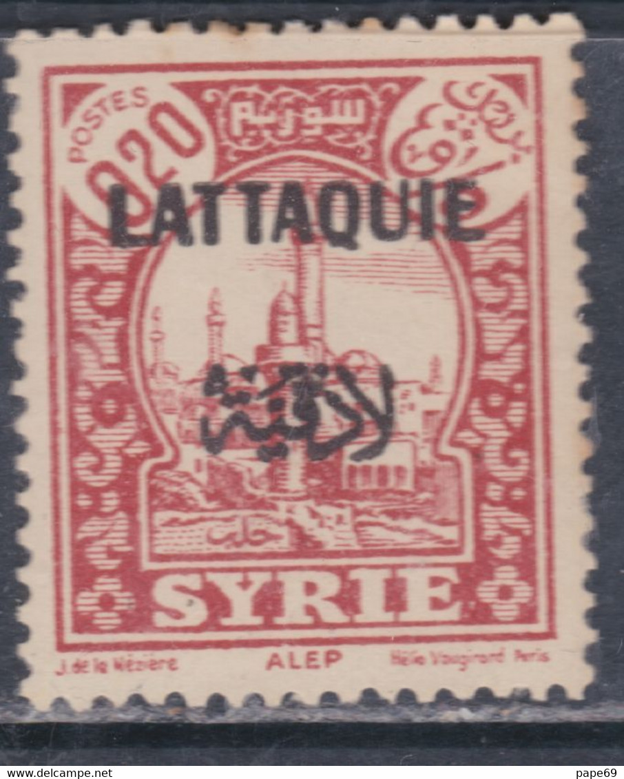 Lattaquié N° 21  X Timbres De Syrie Surchargés, 0 Pi 20 Rouge-brun Trace De Charnière Sinon TB - Unused Stamps