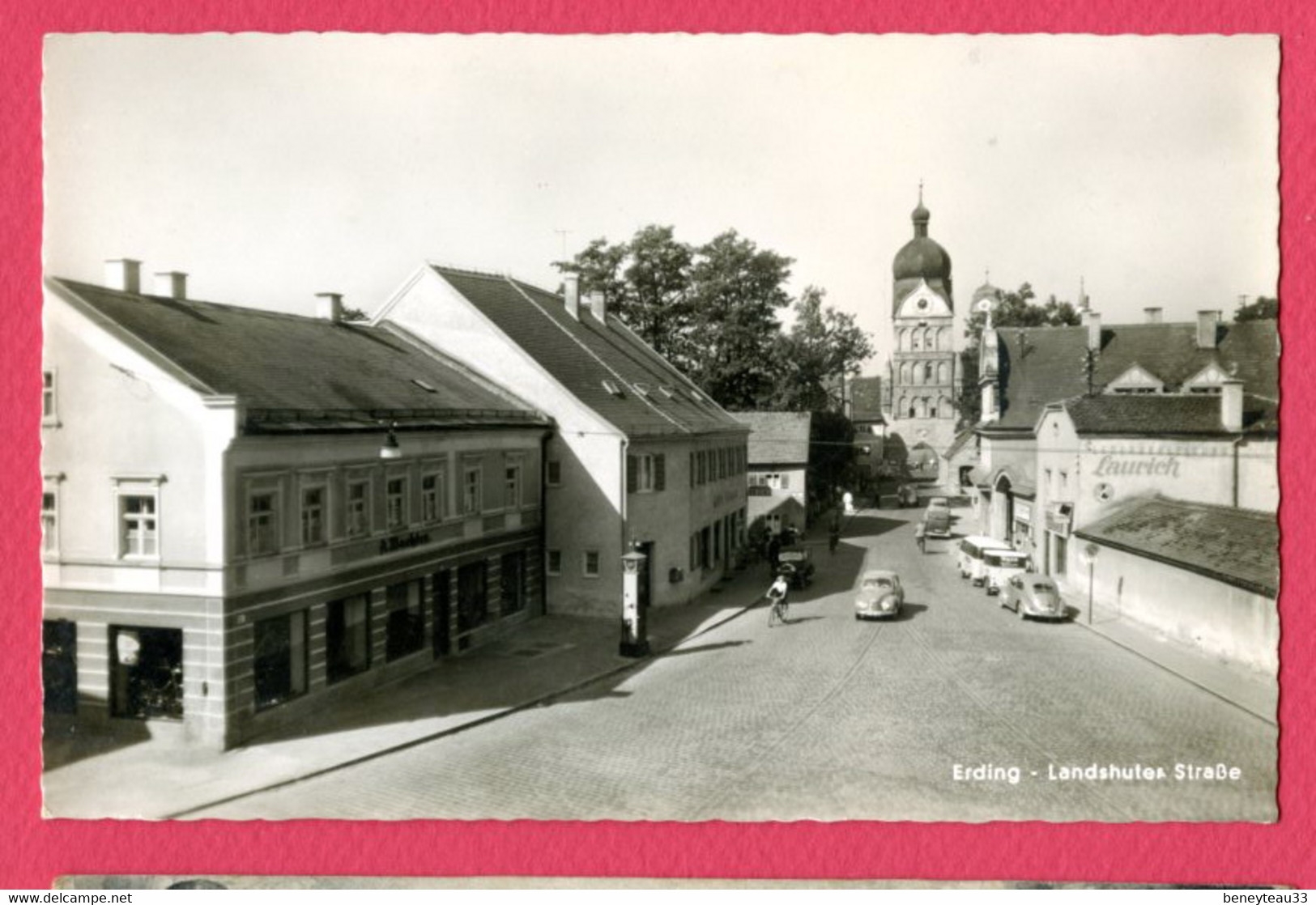 CPA (Réf : EE 623) ERDING  (ALLEMAGNE) Landshuter Straße (animée, Vieilles Voitures) - Erding