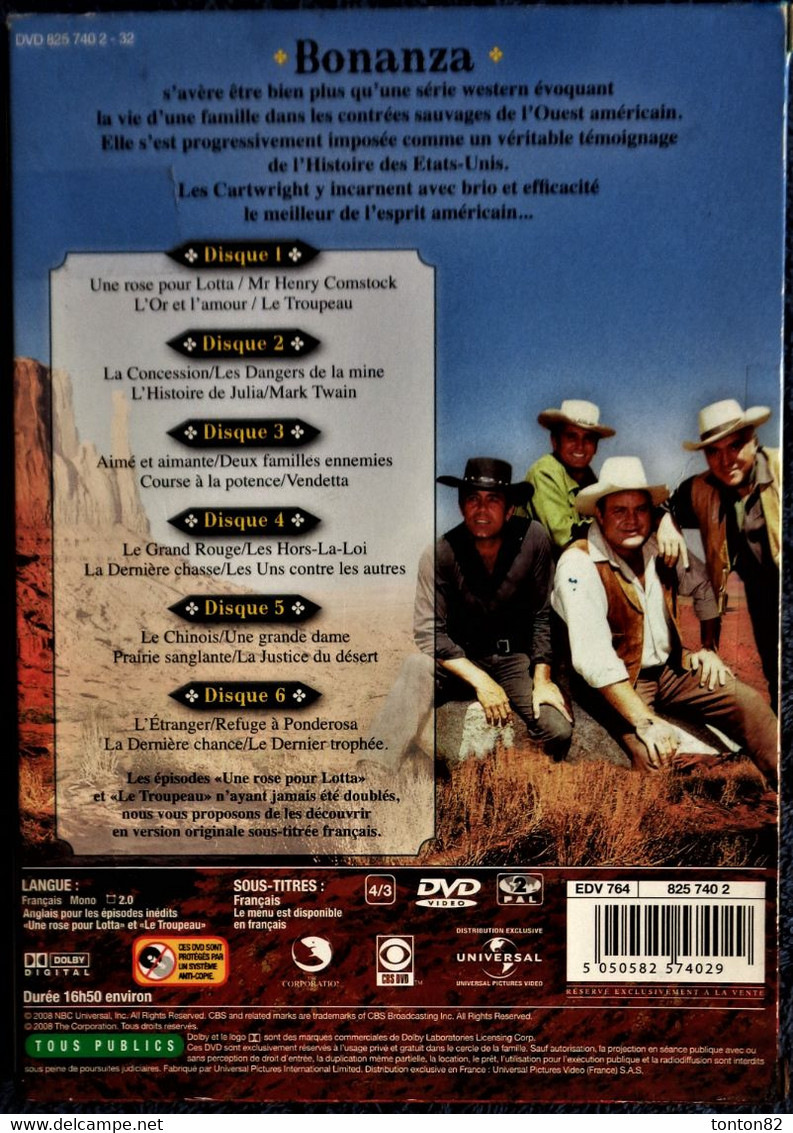 BONANZA - Volume 1 - 6 DVD - 24 épisodes . - Western