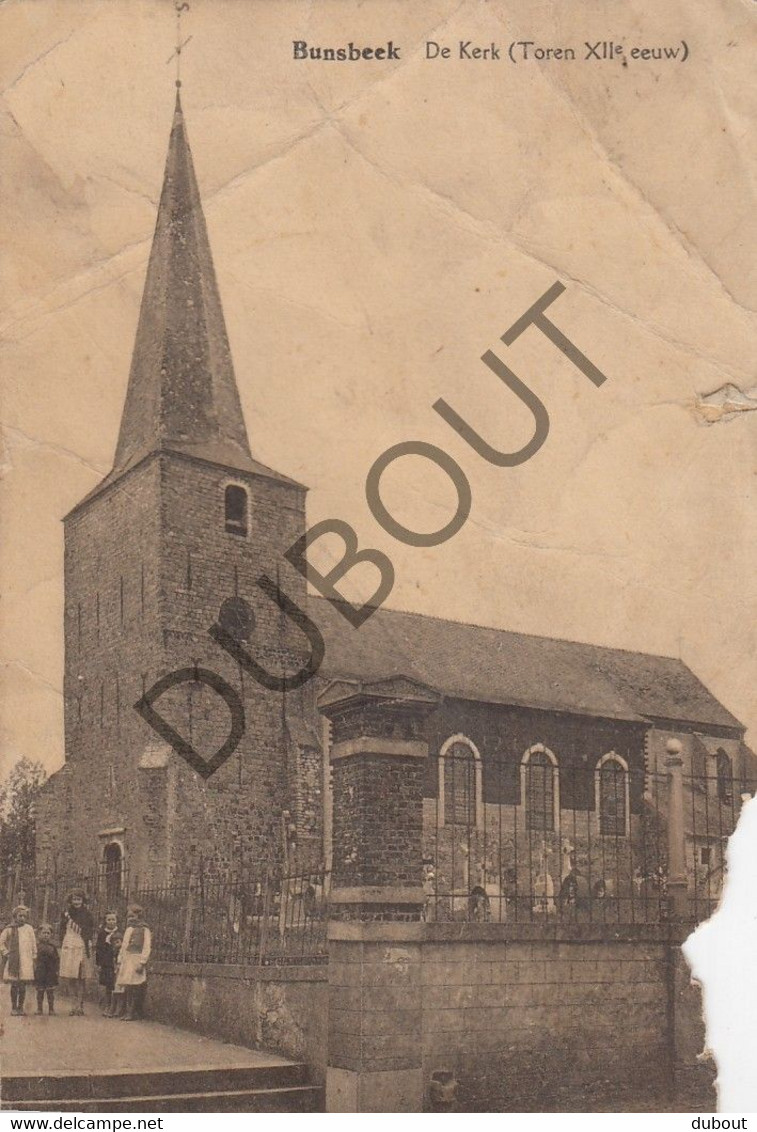 Postkaart/Carte Postale BUNSBEEK - De Kerk - Beschadigd, Zie Foto (C2595) - Glabbeek-Zuurbemde