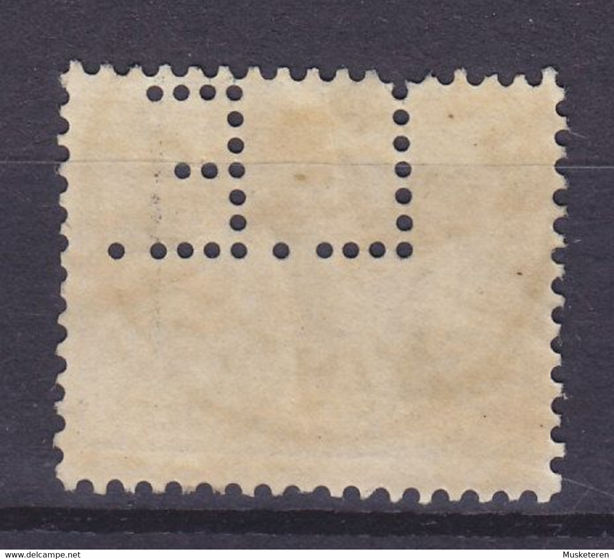 Belgium Perfin Perforé Lochung 'LE.' 1893 Mi. 55, 25c. Leopold II. Stamp GHISLAIN Cancel (2 Scans) - 1909-34